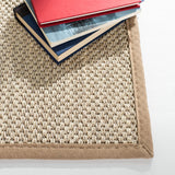 SAFAVIEH Area Rug 8x10 - Natural Fiber Collection - Large - Marble & Beige, Sisal, Woven Design with Border (NF143C)