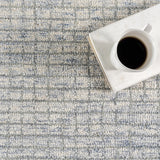 Rugs USA 8'6" x 11'6" Melrose Checked Wool Indoor Area Rug, Contemporary Farmhouse Cream for Living Room, Bedroom, Office, Entryway, Hallway