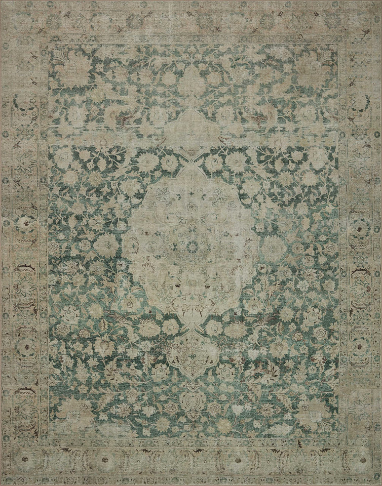Loloi Magnolia Home by Joanna Gaines Sinclair Collection SIN-01 Pebble/Taupe 8'-6" x 11'-6", .25" Pile Height, Machine Washable, Area Rug