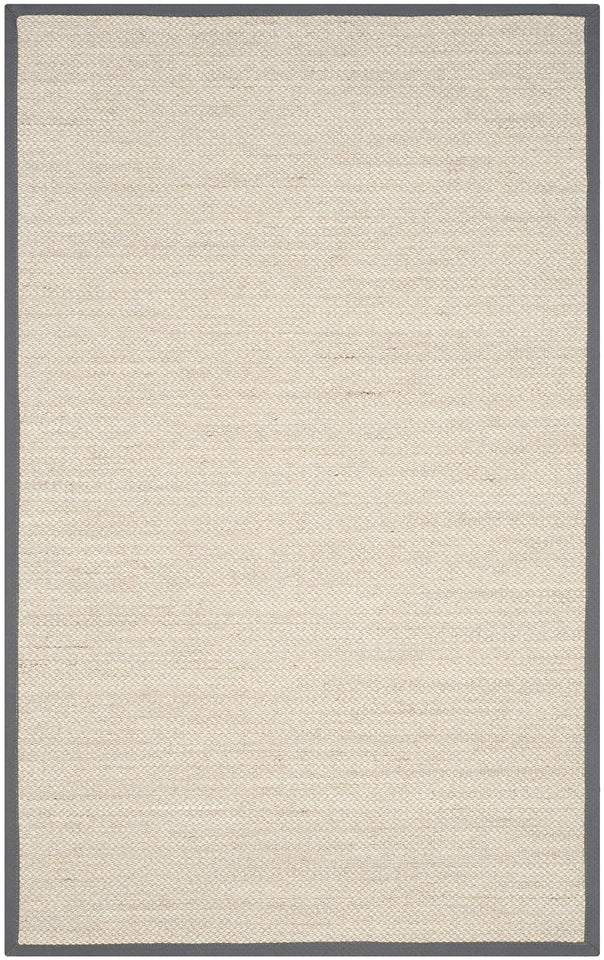 SAFAVIEH Area Rug 8x10 - Natural Fiber Collection - Large - Marble & Beige, Sisal, Woven Design with Border (NF143C)