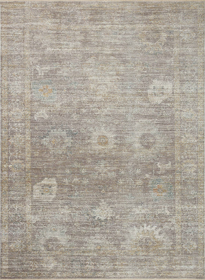 Loloi Magnolia Home by Joanna Gaines Millie Collection MIE-02 Sky/Gold 7'-10" x 10', .25" Pile Height, Area Rug