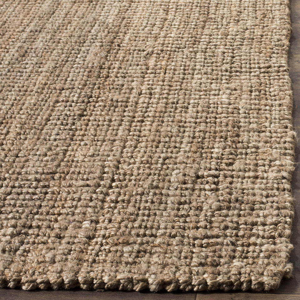 SAFAVIEH Area Rug 9x12 - Natural Fiber Collection - Large - Natural Brown, Handmade Jute, Farmhouse Style, Chunky Textured Thick Pile (NF447A)