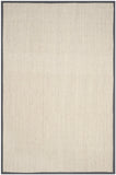 SAFAVIEH Area Rug 8x10 - Natural Fiber Collection - Large - Marble & Beige, Sisal, Woven Design with Border (NF143C)