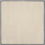 SAFAVIEH Area Rug 8x10 - Natural Fiber Collection - Large - Marble & Beige, Sisal, Woven Design with Border (NF143C)