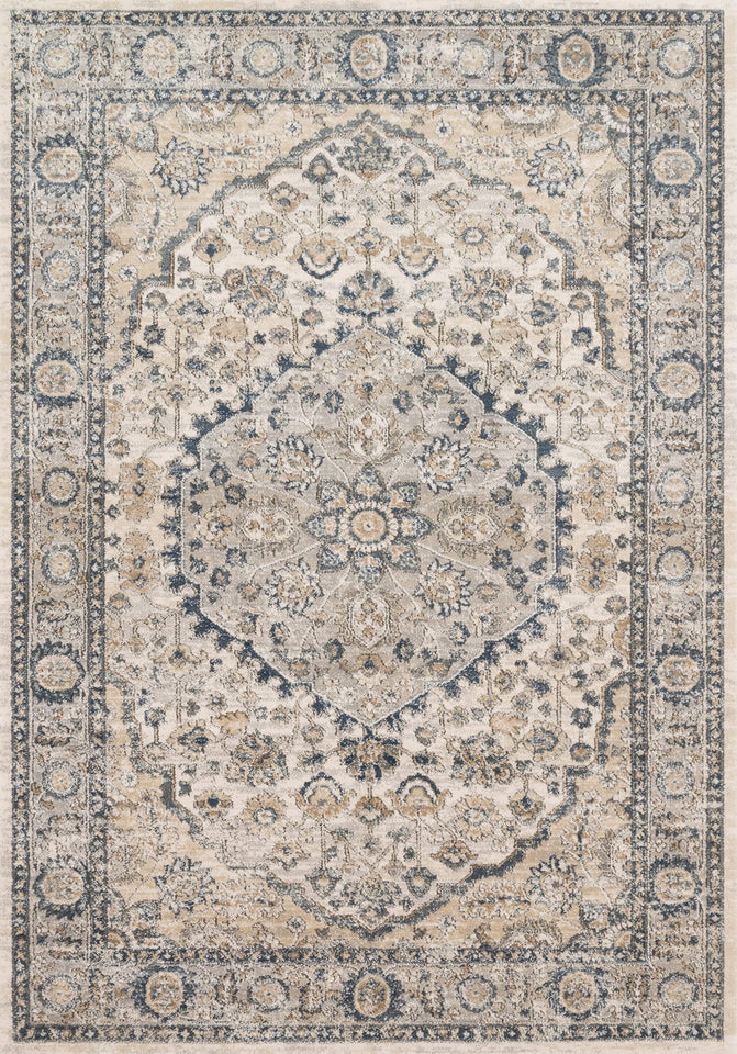 Loloi Teagan Collection TEA-03 Ivory/Sand 9'-9" x 13'-6" Area Rug, Large, Soft Neutral Rug, High-Traffic for Living Room, Bedroom, Home Office, Dining Area