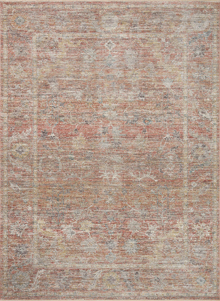 Loloi Magnolia Home by Joanna Gaines Millie Collection MIE-02 Sky/Gold 7'-10" x 10', .25" Pile Height, Area Rug