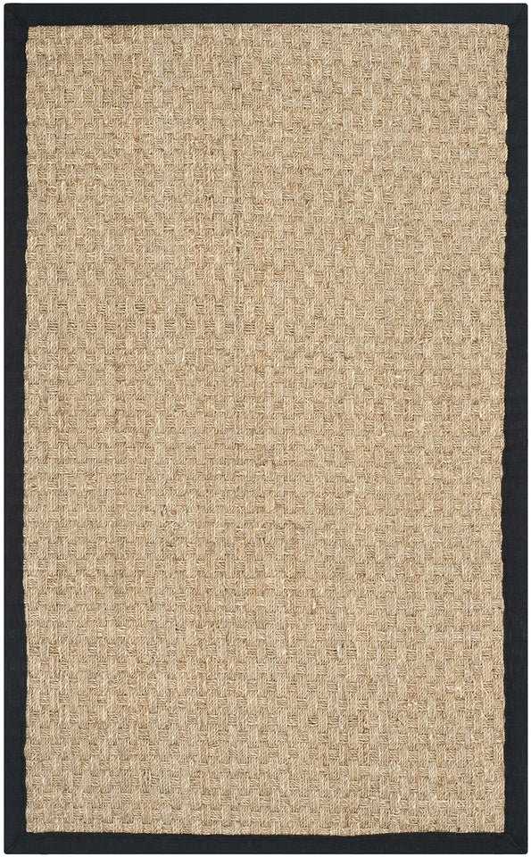 SAFAVIEH Area Rug 8x10 - Natural Fiber Collection - Large - Natural & Beige, Seagrass, Basketweave Pattern (NF114A)