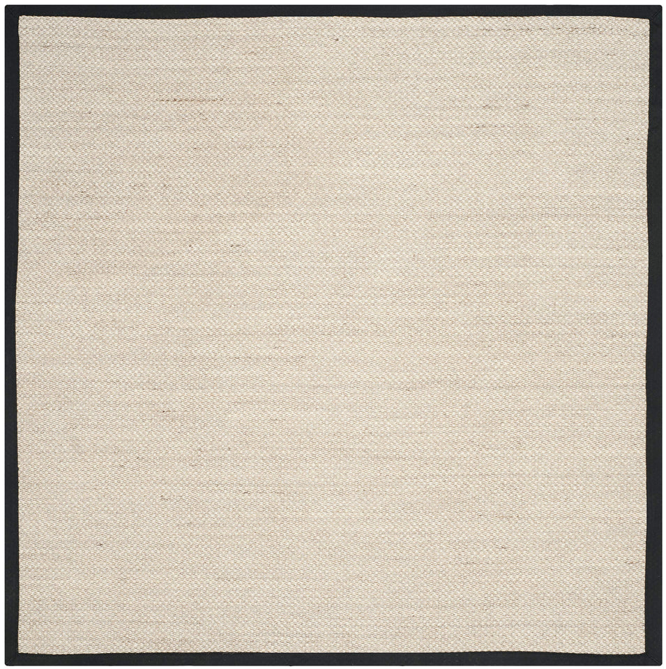 SAFAVIEH Area Rug 8x10 - Natural Fiber Collection - Large - Marble & Beige, Sisal, Woven Design with Border (NF143C)
