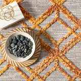 nuLOOM 8x11 Ansley Moroccan Tassel Area Rug, Light Grey, High-Low Textured Bohemian Design, Plush High Pile, Stain Resistant, For Bedroom, Living Room, Hallway, Entryway