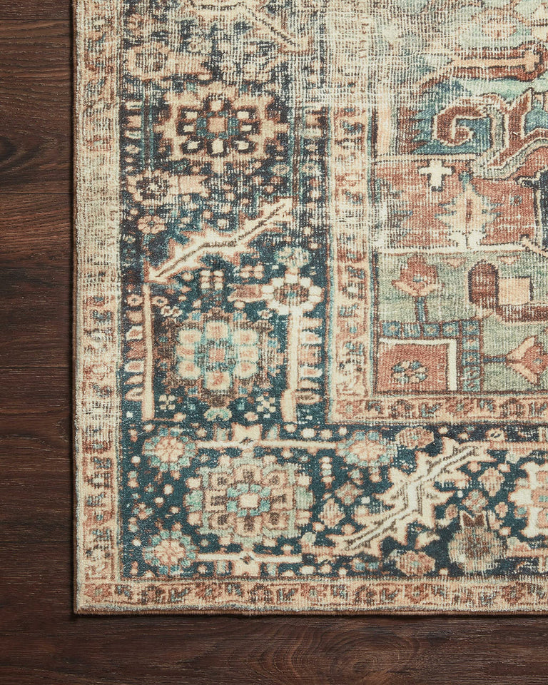 Loloi Margot Collection MAT-01 Antique/Sage 8'-6" x 11'-6" Area Rug, No-Shed Easy Clean Large Patterned Area Rug for Living Room, Bedroom, Dining Area
