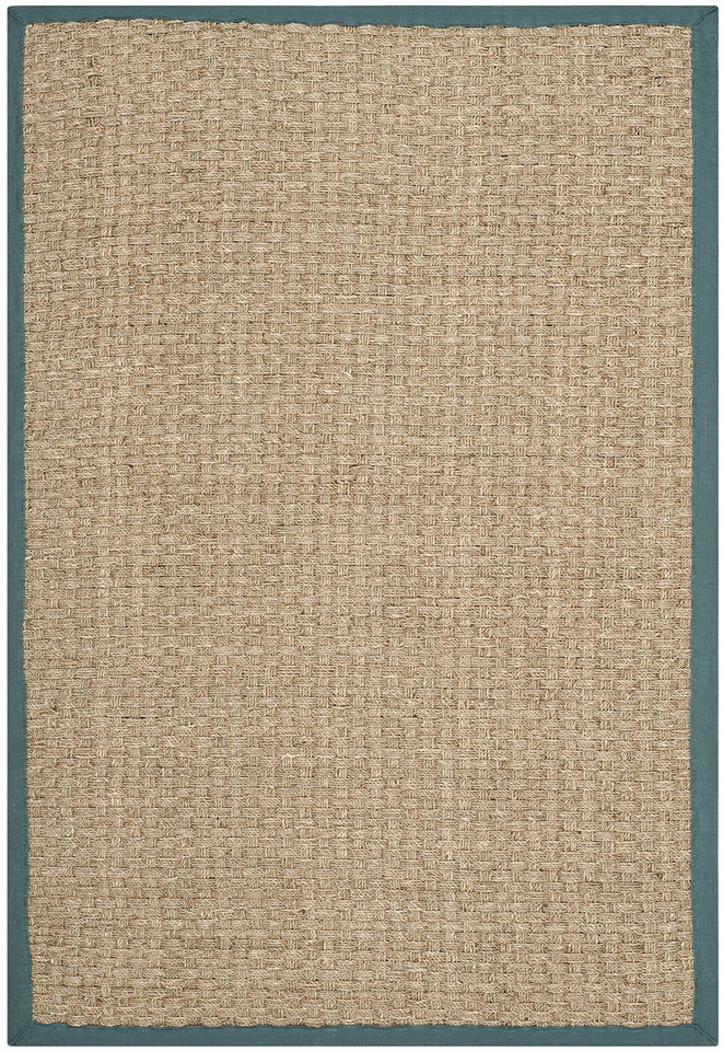 SAFAVIEH Area Rug 8x10 - Natural Fiber Collection - Large - Natural & Beige, Seagrass, Basketweave Pattern (NF114A)