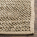 SAFAVIEH Area Rug 8x10 - Natural Fiber Collection - Large - Natural & Beige, Seagrass, Basketweave Pattern (NF114A)