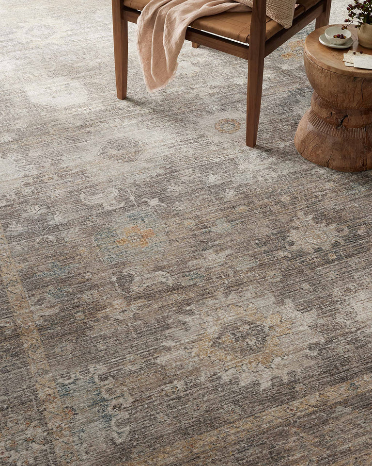 Loloi Magnolia Home by Joanna Gaines Millie Collection MIE-02 Sky/Gold 7'-10" x 10', .25" Pile Height, Area Rug