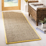 SAFAVIEH Area Rug 8x10 - Natural Fiber Collection - Large - Natural & Beige, Seagrass, Basketweave Pattern (NF114A)