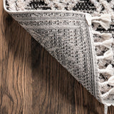 nuLOOM 8x11 Ansley Moroccan Tassel Area Rug, Light Grey, High-Low Textured Bohemian Design, Plush High Pile, Stain Resistant, For Bedroom, Living Room, Hallway, Entryway