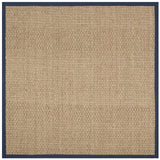 SAFAVIEH Area Rug 8x10 - Natural Fiber Collection - Large - Natural & Beige, Seagrass, Basketweave Pattern (NF114A)