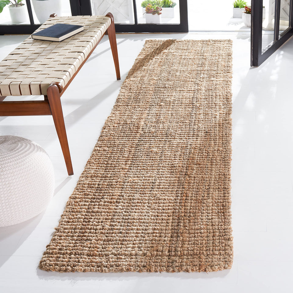 SAFAVIEH Area Rug 9x12 - Natural Fiber Collection - Large - Natural Brown, Handmade Jute, Farmhouse Style, Chunky Textured Thick Pile (NF747A)