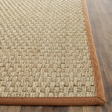 SAFAVIEH Area Rug 8x10 - Natural Fiber Collection - Large - Natural & Beige, Seagrass, Basketweave Pattern (NF114A)