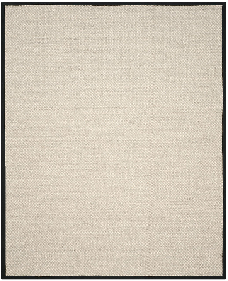 SAFAVIEH Area Rug 8x10 - Natural Fiber Collection - Large - Marble & Beige, Sisal, Woven Design with Border (NF143C)
