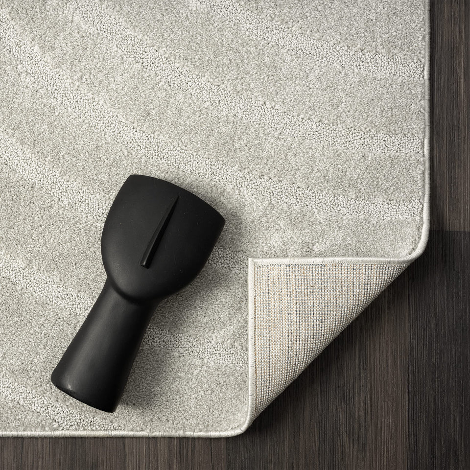 LUXE WEAVERS Modern Geometric Wave Cream 9x12 Area Rug