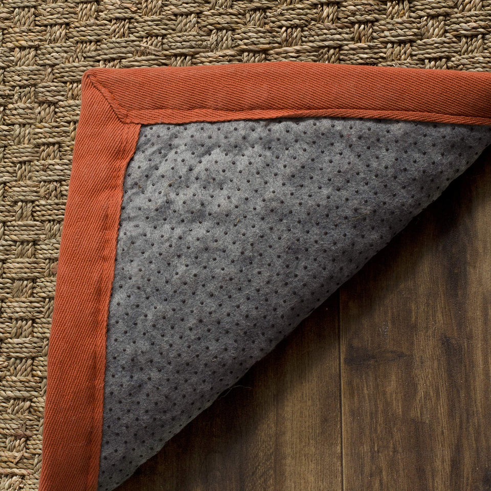 SAFAVIEH Area Rug 8x10 - Natural Fiber Collection - Large - Natural & Beige, Seagrass, Basketweave Pattern (NF114A)