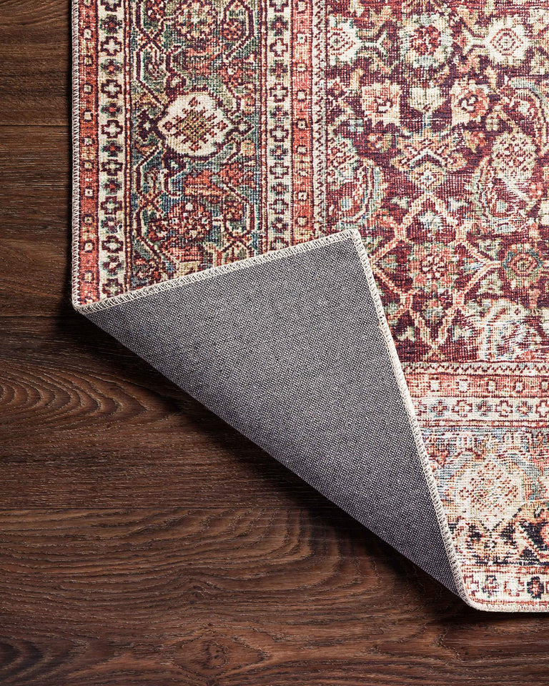 Loloi Layla Collection LAY-03 Olive/Charcoal 9'-0" x 12'-0" .13" Thick Area Rug, Soft, Durable, Vintage Inspired, Distressed, Low Pile, Non-Shedding, Easy Clean, Printed, Living Room Rug