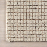 Rugs USA 8'6" x 11'6" Melrose Checked Wool Indoor Area Rug, Contemporary Farmhouse Cream for Living Room, Bedroom, Office, Entryway, Hallway