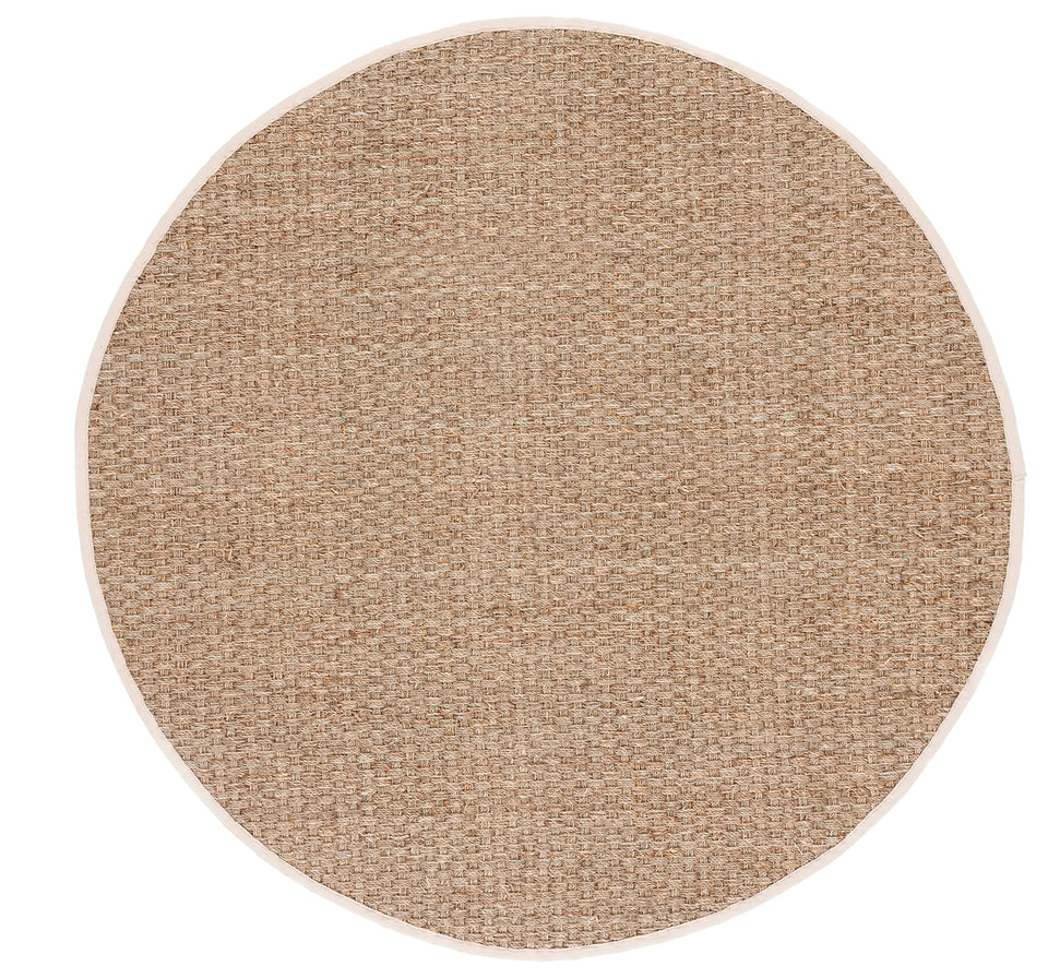 SAFAVIEH Area Rug 8x10 - Natural Fiber Collection - Large - Natural & Beige, Seagrass, Basketweave Pattern (NF114A)