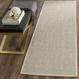 SAFAVIEH Area Rug 8x10 - Natural Fiber Collection - Large - Marble & Beige, Sisal, Woven Design with Border (NF143C)