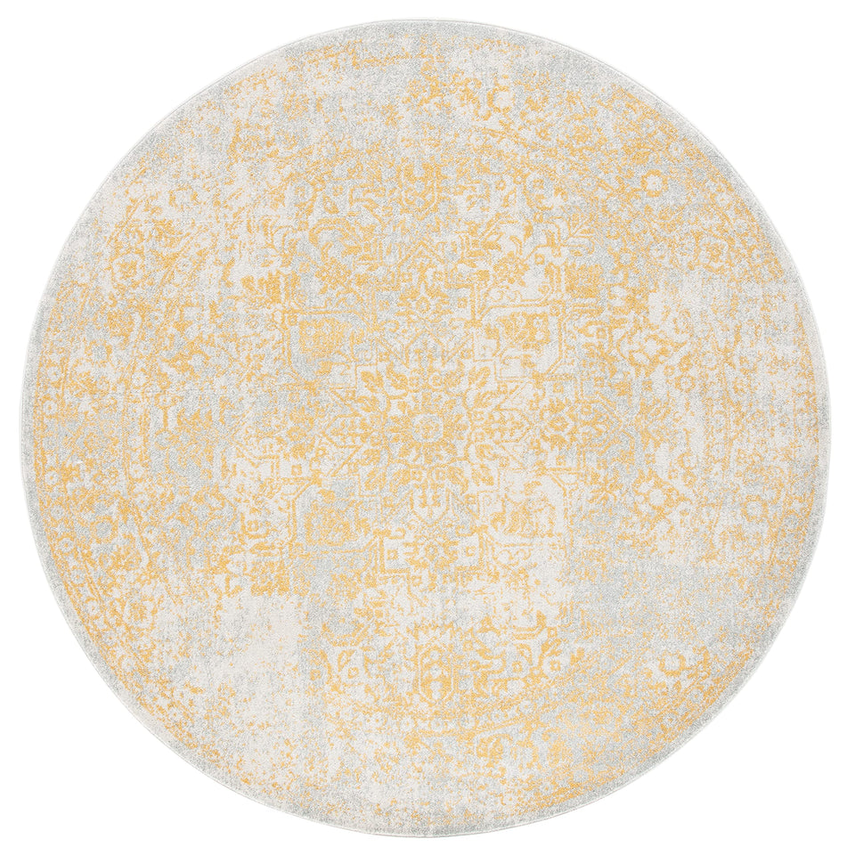 SAFAVIEH Evoke Collection Area Rug - 9' x 12', Ivory & Taupe, Oriental Distressed Design, Non-Shedding & Easy Care, Ideal for High Traffic Areas in Living Room, Bedroom (EVK256E)