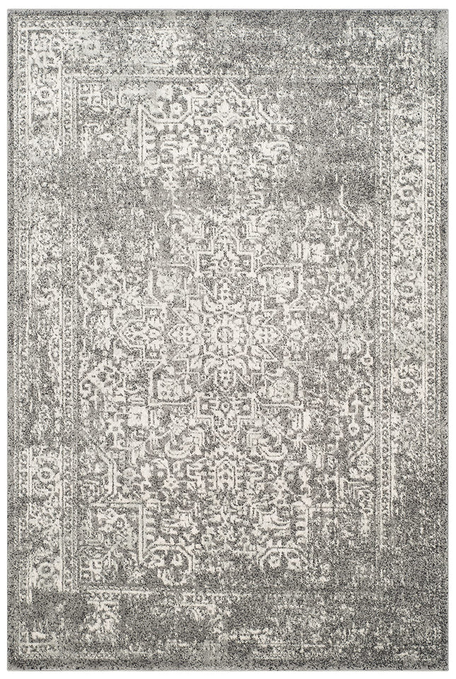SAFAVIEH Evoke Collection Area Rug - 9' x 12', Ivory & Taupe, Oriental Distressed Design, Non-Shedding & Easy Care, Ideal for High Traffic Areas in Living Room, Bedroom (EVK256E)