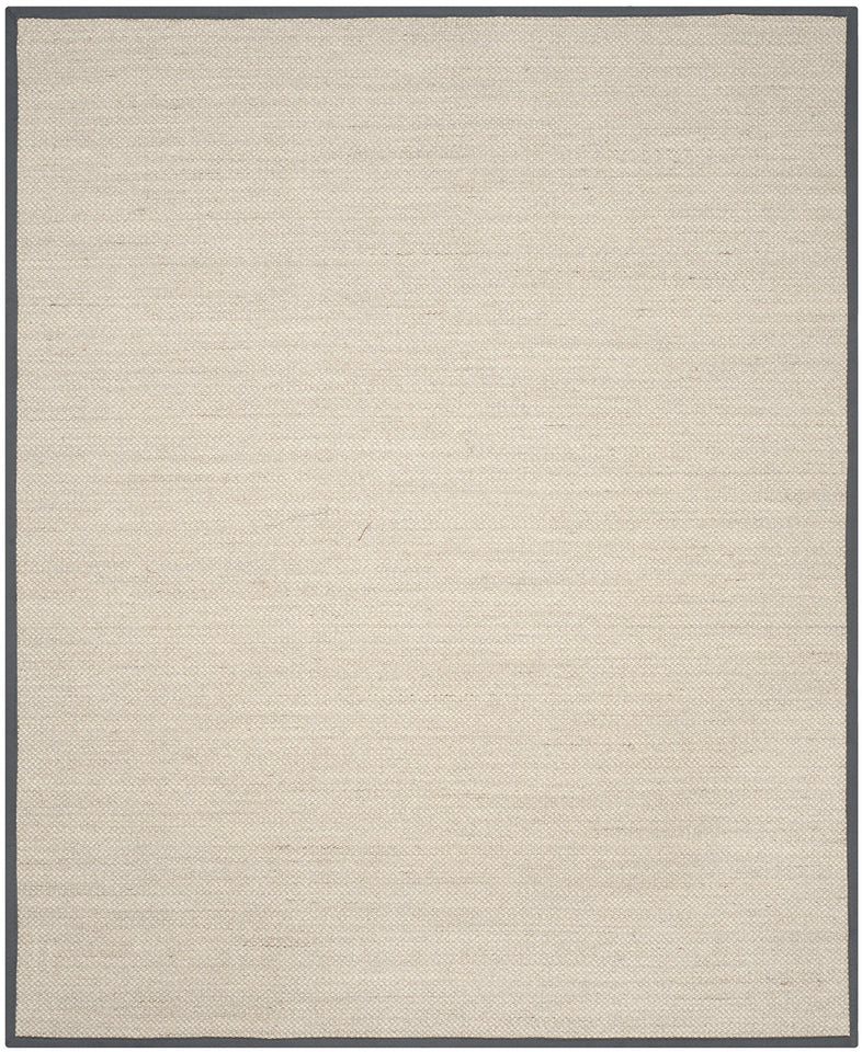SAFAVIEH Area Rug 8x10 - Natural Fiber Collection - Large - Marble & Beige, Sisal, Woven Design with Border (NF143C)