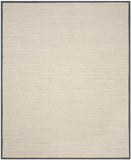SAFAVIEH Area Rug 8x10 - Natural Fiber Collection - Large - Marble & Beige, Sisal, Woven Design with Border (NF143C)