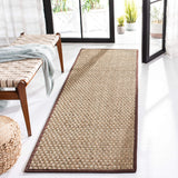 SAFAVIEH Area Rug 8x10 - Natural Fiber Collection - Large - Natural & Beige, Seagrass, Basketweave Pattern (NF114A)