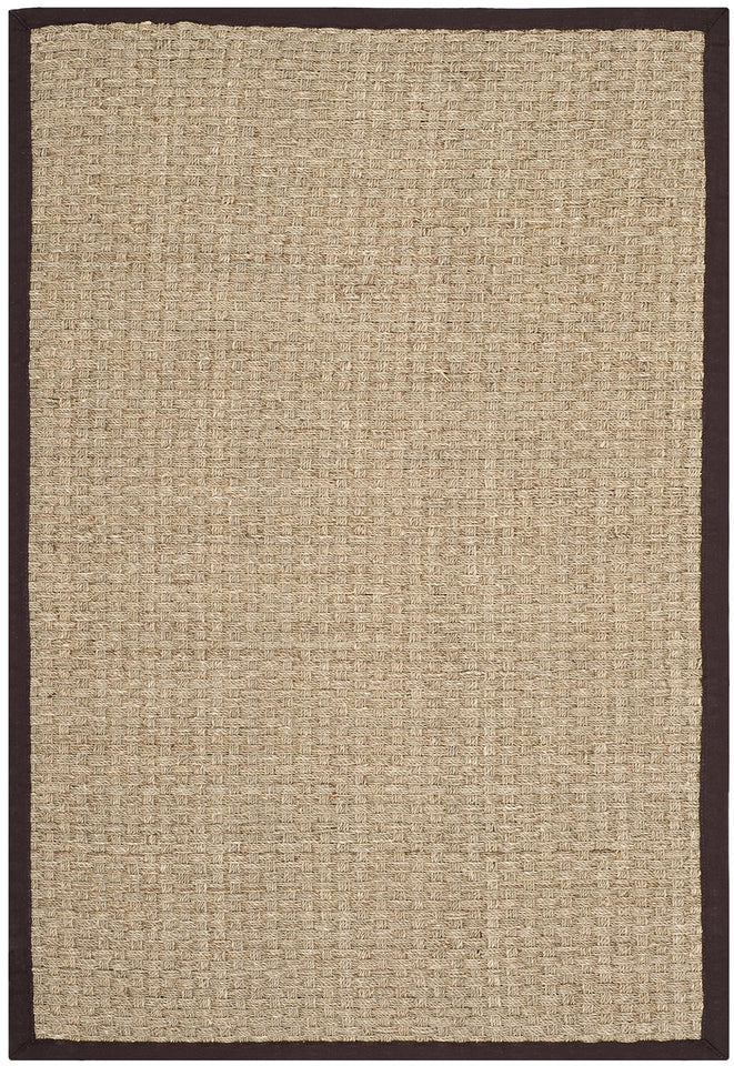 SAFAVIEH Area Rug 8x10 - Natural Fiber Collection - Large - Natural & Beige, Seagrass, Basketweave Pattern (NF114A)
