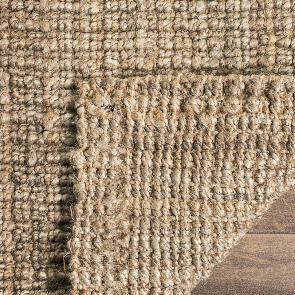 SAFAVIEH Area Rug 9x12 - Natural Fiber Collection - Large - Natural Brown, Handmade Jute, Farmhouse Style, Chunky Textured Thick Pile (NF447A)