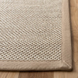 SAFAVIEH Area Rug 8x10 - Natural Fiber Collection - Large - Marble & Beige, Sisal, Woven Design with Border (NF143C)