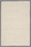 SAFAVIEH Area Rug 8x10 - Natural Fiber Collection - Large - Marble & Beige, Sisal, Woven Design with Border (NF143C)