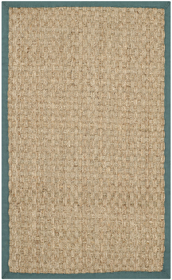 SAFAVIEH Area Rug 8x10 - Natural Fiber Collection - Large - Natural & Beige, Seagrass, Basketweave Pattern (NF114A)
