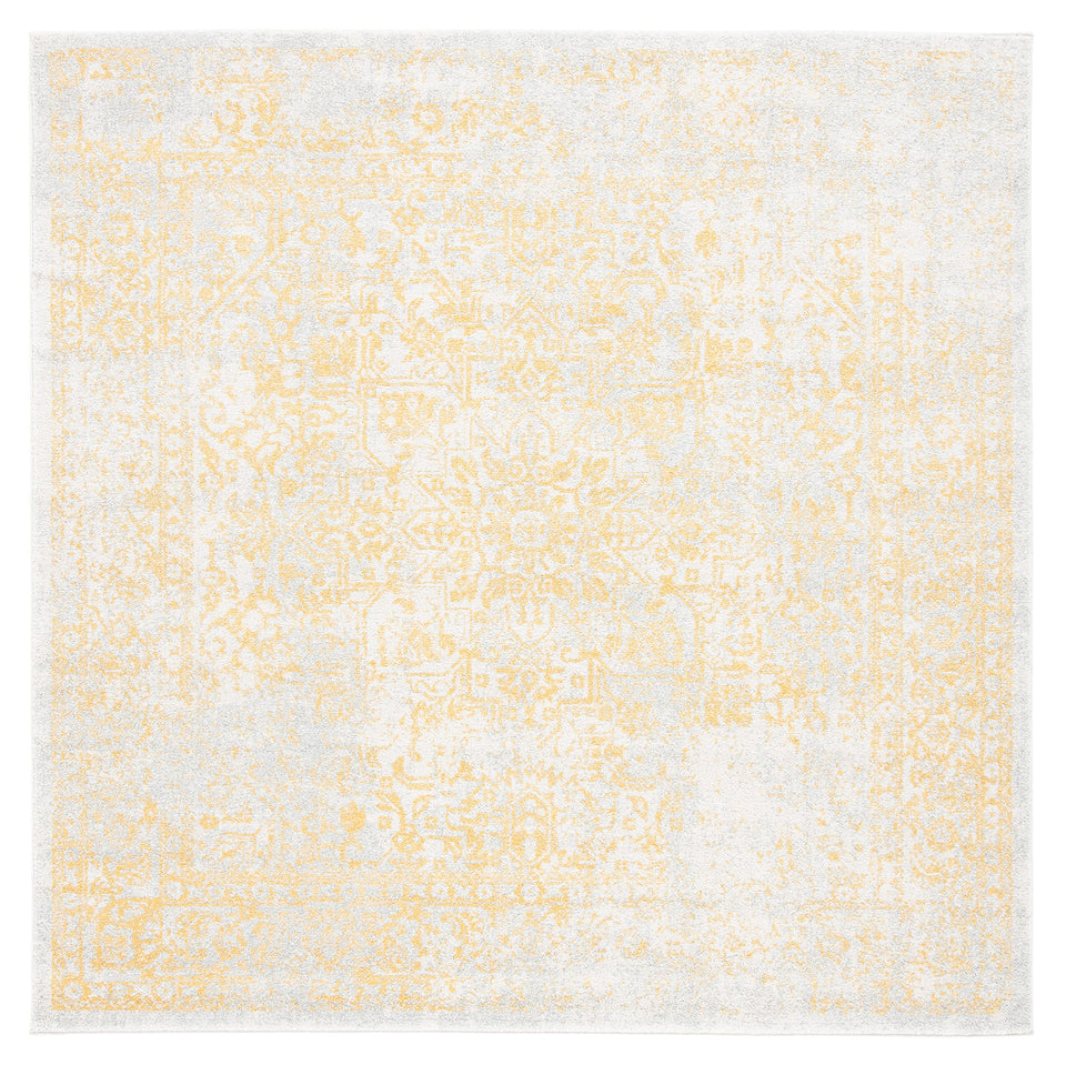 SAFAVIEH Evoke Collection Area Rug - 9' x 12', Ivory & Taupe, Oriental Distressed Design, Non-Shedding & Easy Care, Ideal for High Traffic Areas in Living Room, Bedroom (EVK256E)