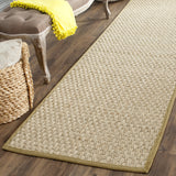 SAFAVIEH Area Rug 8x10 - Natural Fiber Collection - Large - Natural & Beige, Seagrass, Basketweave Pattern (NF114A)