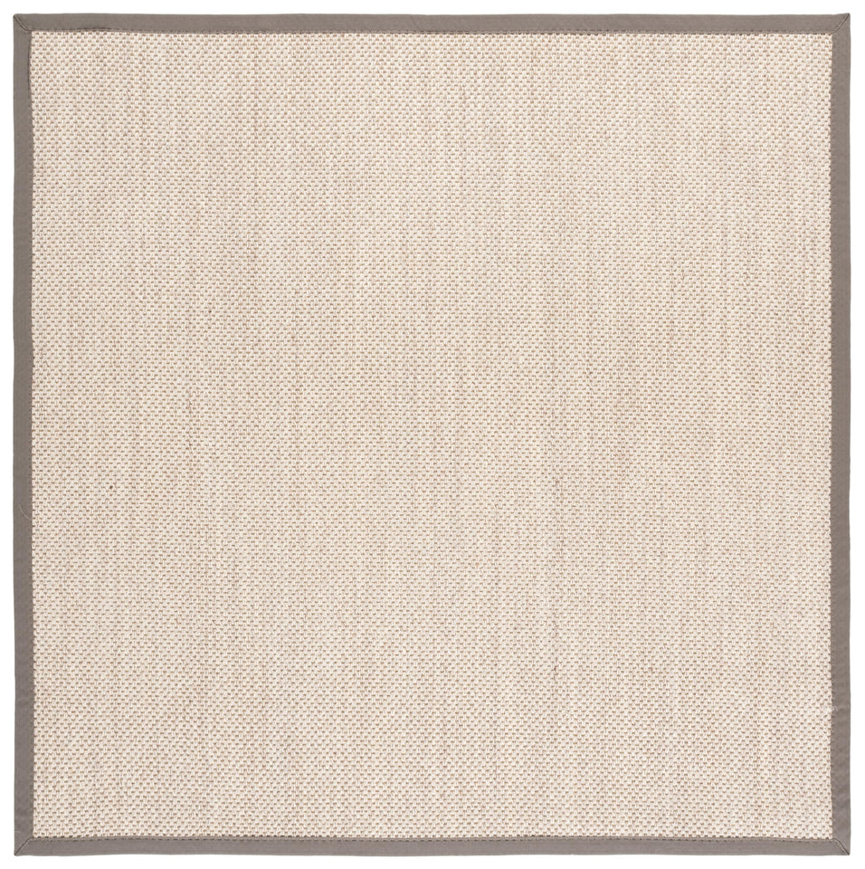 SAFAVIEH Area Rug 8x10 - Natural Fiber Collection - Large - Marble & Beige, Sisal, Woven Design with Border (NF143C)