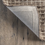 Rugs USA 8'6" x 11'6" Melrose Checked Wool Indoor Area Rug, Contemporary Farmhouse Cream for Living Room, Bedroom, Office, Entryway, Hallway