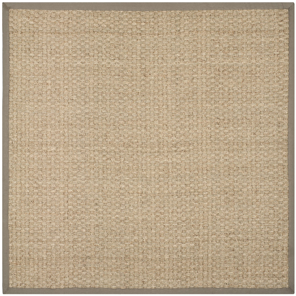 SAFAVIEH Area Rug 8x10 - Natural Fiber Collection - Large - Natural & Beige, Seagrass, Basketweave Pattern (NF114A)