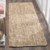 SAFAVIEH Area Rug 9x12 - Natural Fiber Collection - Large - Natural Brown, Handmade Jute, Farmhouse Style, Chunky Textured Thick Pile (NF447A)