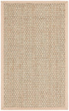 SAFAVIEH Area Rug 8x10 - Natural Fiber Collection - Large - Natural & Beige, Seagrass, Basketweave Pattern (NF114A)