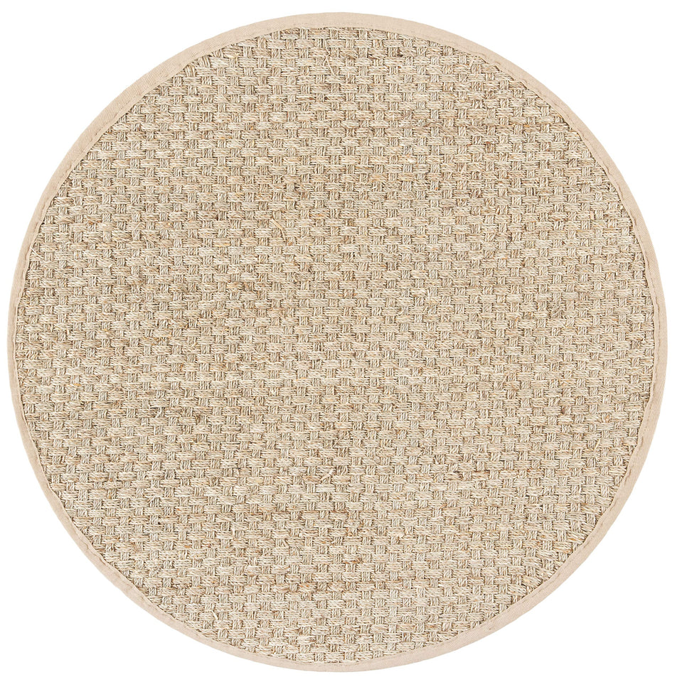 SAFAVIEH Area Rug 8x10 - Natural Fiber Collection - Large - Natural & Beige, Seagrass, Basketweave Pattern (NF114A)