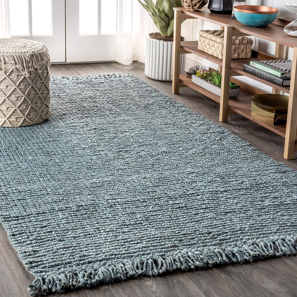 JONATHAN Y Handwoven Jute Fringe Natural Indoor Area Rug, 8x10, Pata, Bohemian, Rustic, Cottage, Easy-Cleaning for Living Room, Bedroom, Kitchen, Non-Shedding (NRF103A-8)