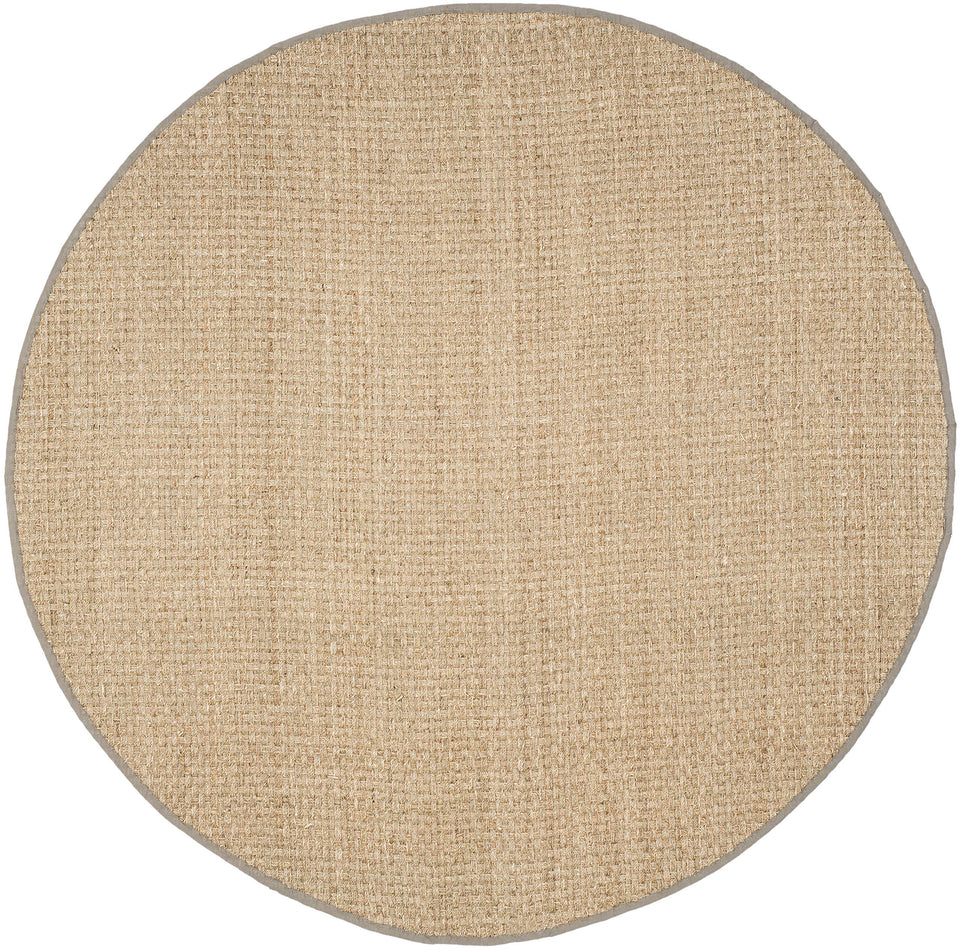 SAFAVIEH Area Rug 8x10 - Natural Fiber Collection - Large - Natural & Beige, Seagrass, Basketweave Pattern (NF114A)