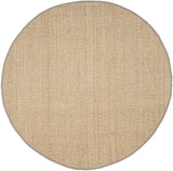 SAFAVIEH Area Rug 8x10 - Natural Fiber Collection - Large - Natural & Beige, Seagrass, Basketweave Pattern (NF114A)